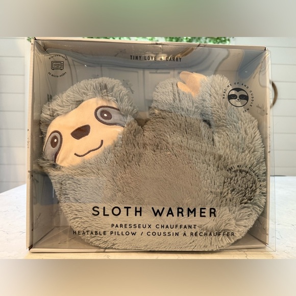 Sloth Plush Animal Heatable Pillow Warmer Beauty Collective Tiny Love & Carry - Picture 1 of 3